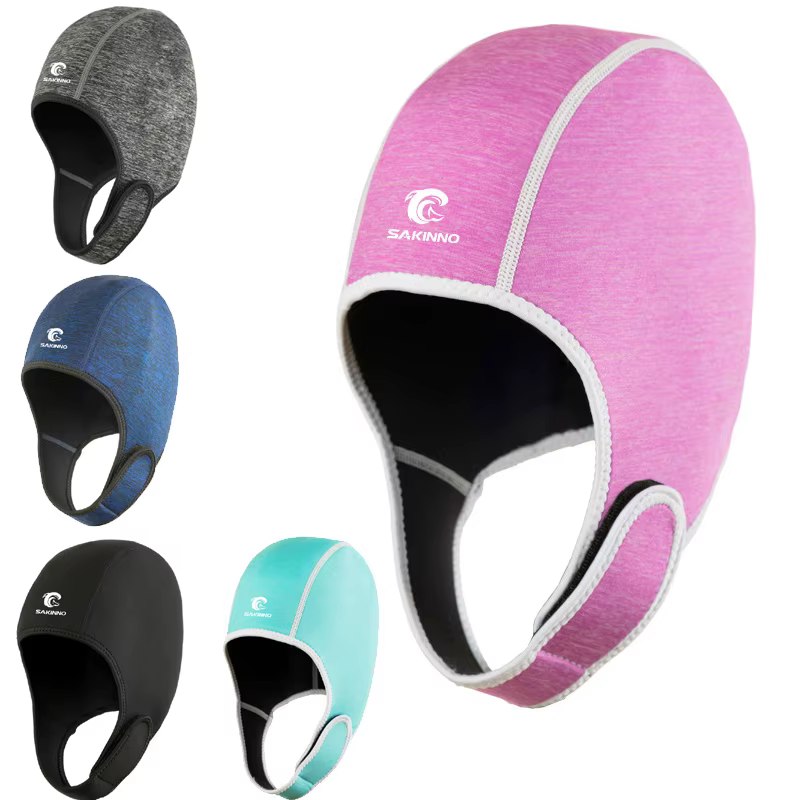 Neoprene Diving Hood with Headband, Wetsuit Hat, Cap for Surfing, Sunscreen, Swimming Headgear, 2mm, Thermal