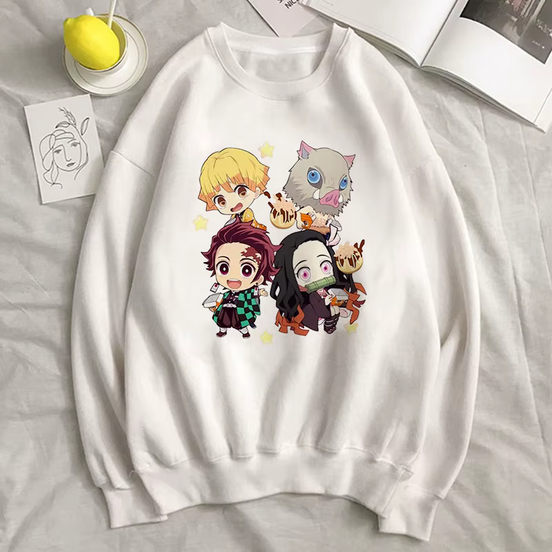 Harajuku Demon Slayer Graphic Anime Hoodie Winter Kawaii Sweatshirt Hoodies Fall Tops Women Kimetsu No Yaiba Clothes Streetwear