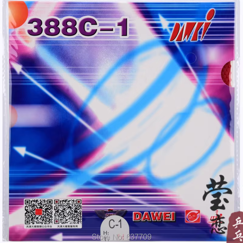 Dawei-Table Tennis Rubber, Table Tennis Racket, Sports Raw, 388C-1, Original