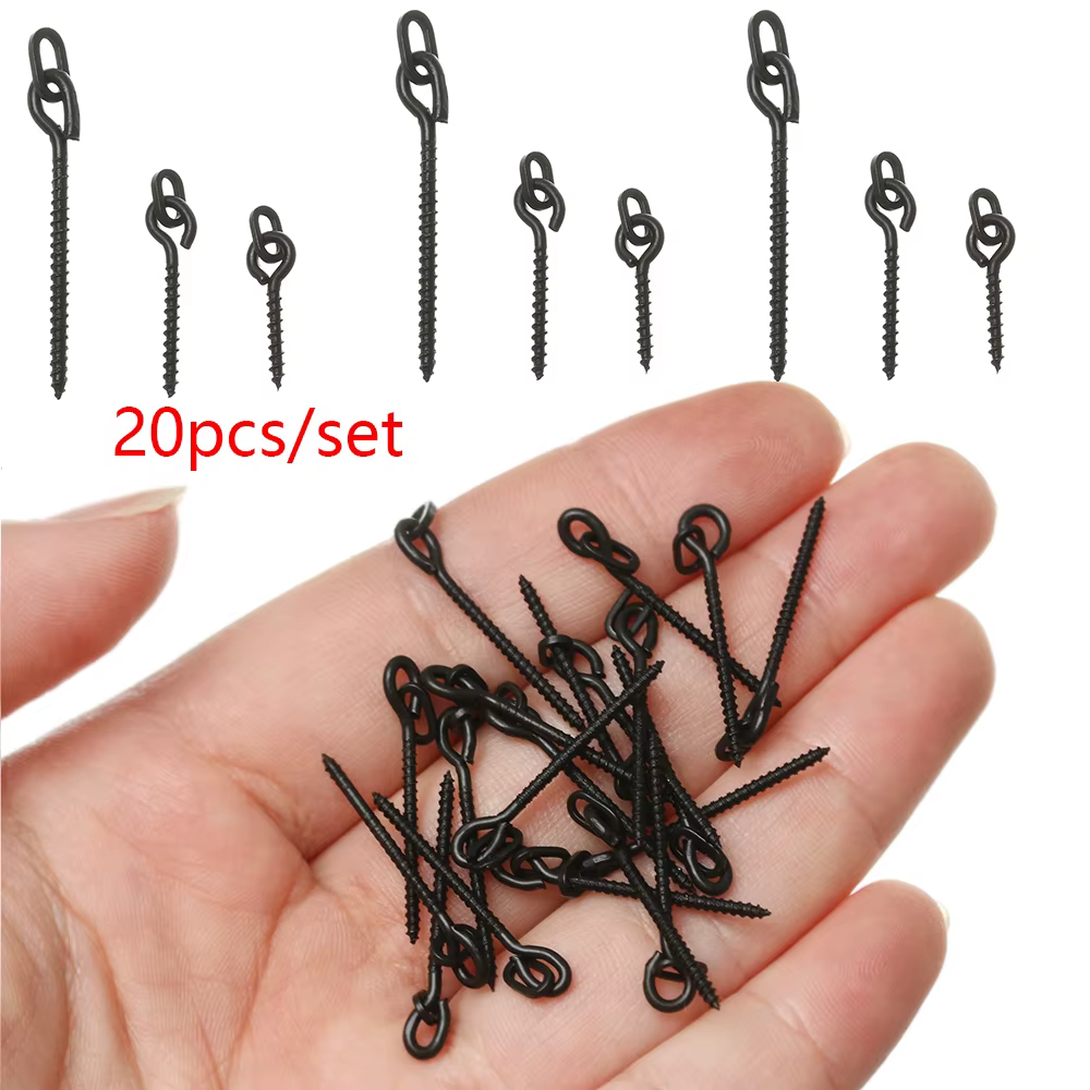 20PCS 12mm/15mm/26mmProtable Durable Chod Boilie Screw With Ring Pop Up Peg Pellet Holder Bait Stop Carp Fishing Terminal Tackle
