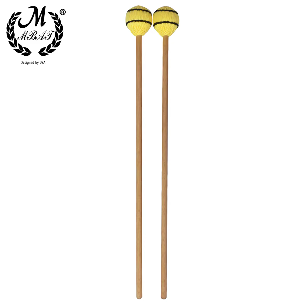 M MBAT 1 Pair Advanced Marimba Mallets Xylophone Drumsticks Percussion Instrument Accessories Tongue Drum Hammer Music Tools