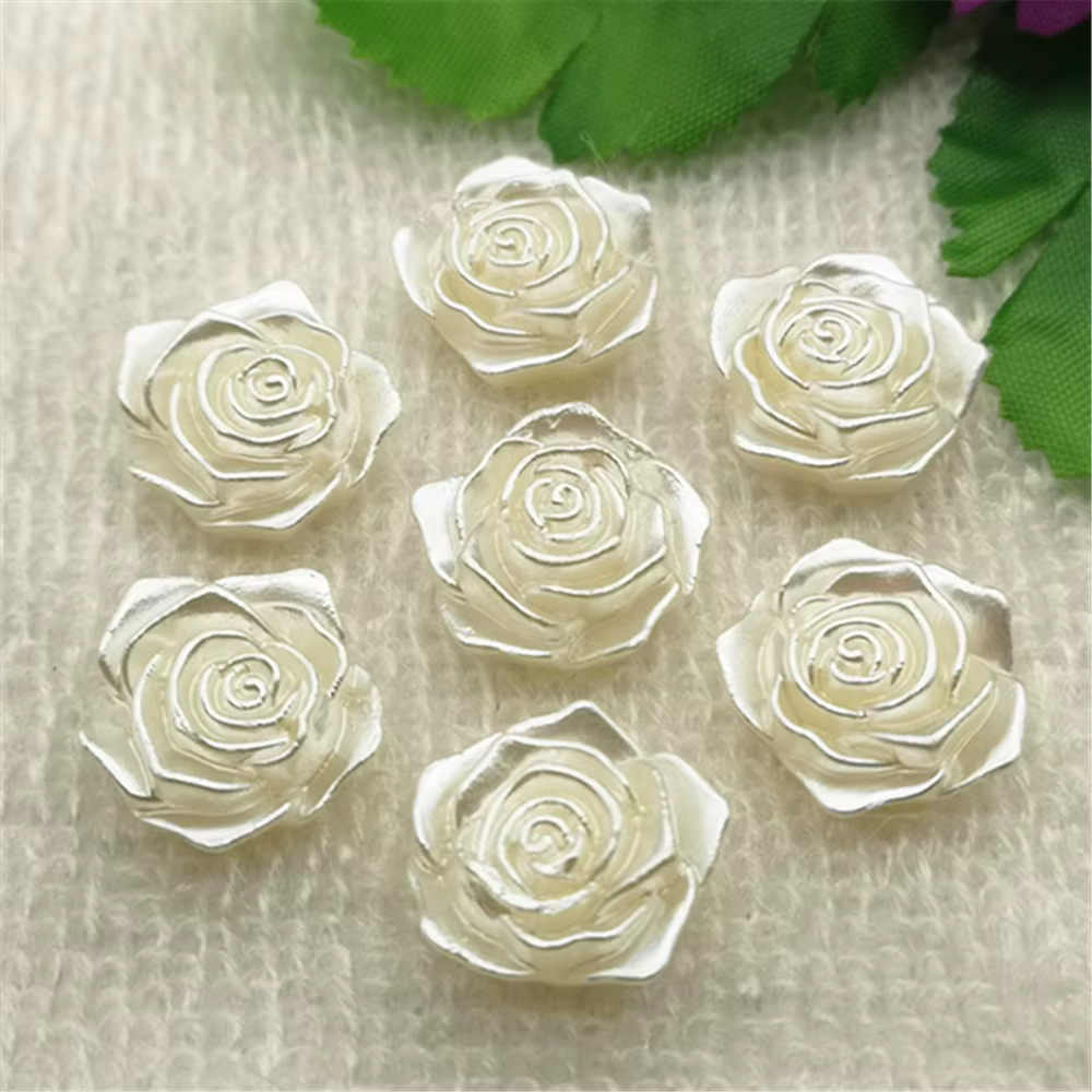 10PCS AB 20mm Resin Flower Stone Flatback Wedding Diy Buttons Scrapbook Crafts