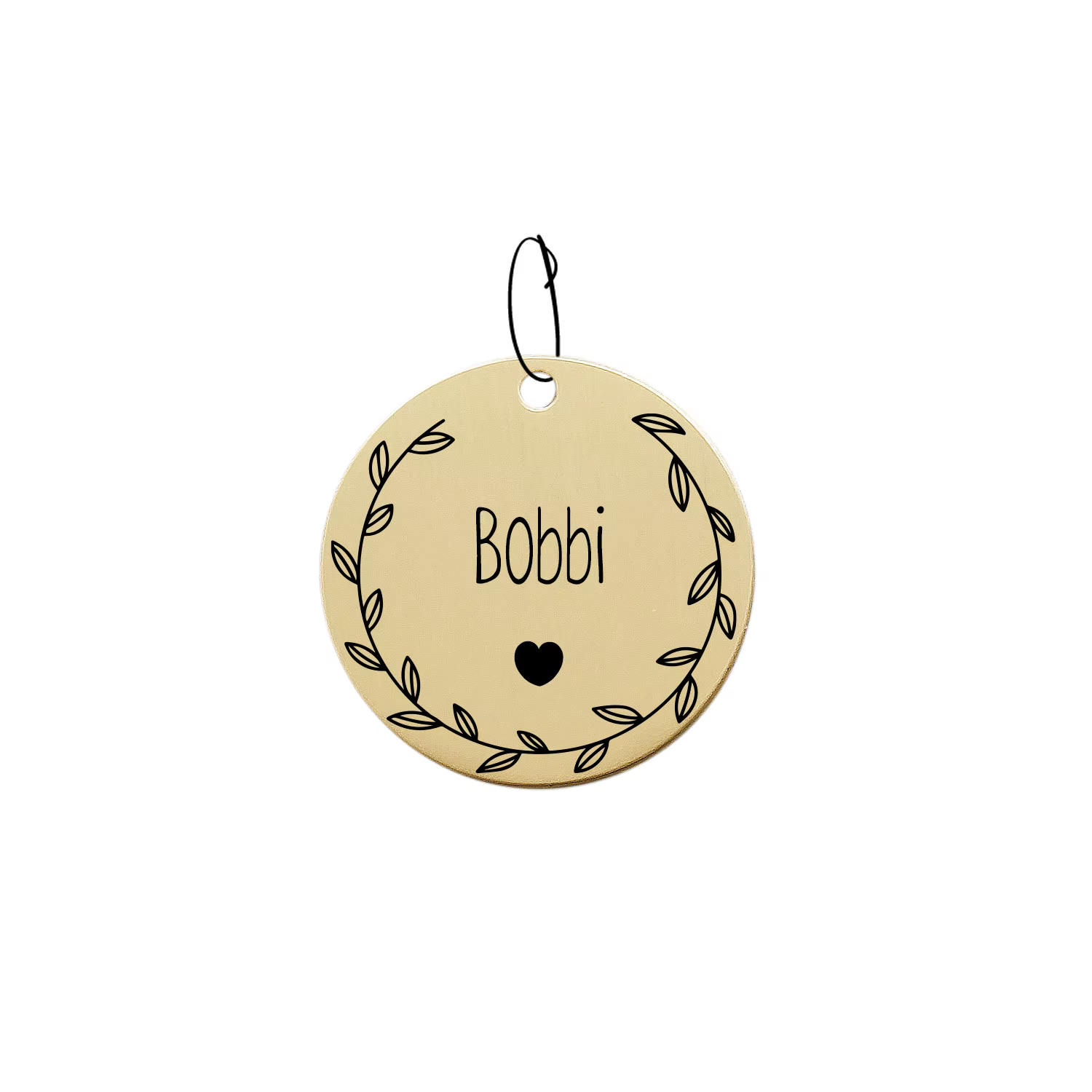 006 Cats Dogs ID Tags Flower Wreath Custom for Small and Large Pet Collar Accessories Name Charm Engraved Double Sided