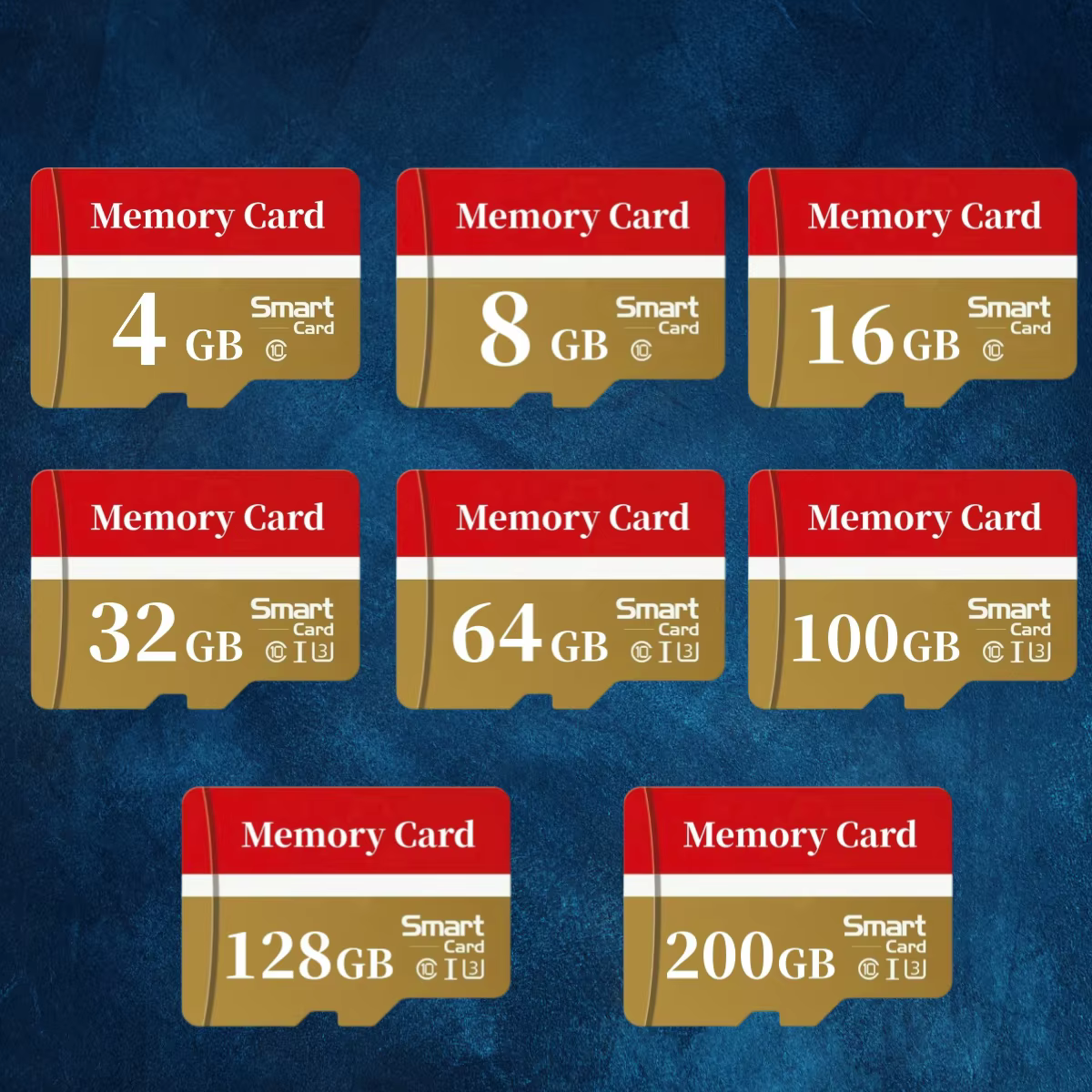High-Capacity Class 10 U3 Memory Card  -  512MB 4GB 8GB 16GB 32GB 64GB 100GB 128GB 200GB