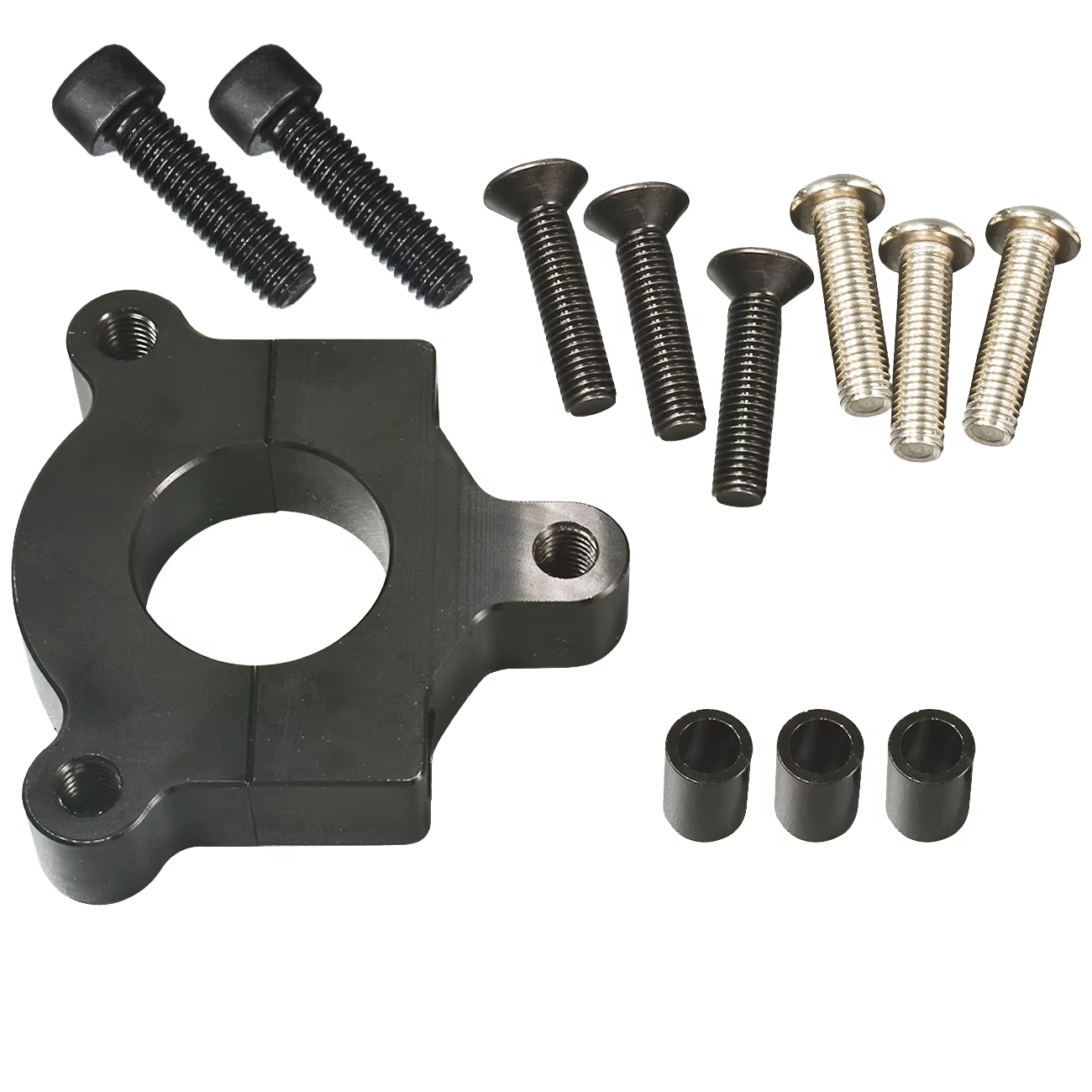 sthus 1.5" 38mm Black CNC Adapter Fits 49cc 50cc 66cc 80cc 2 Stroke Motorized Bike