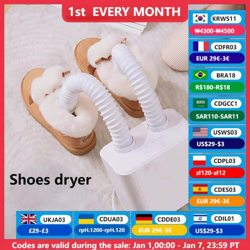 1 Smart Home Deodorizer, Foot Warmer, Shoe Dryer