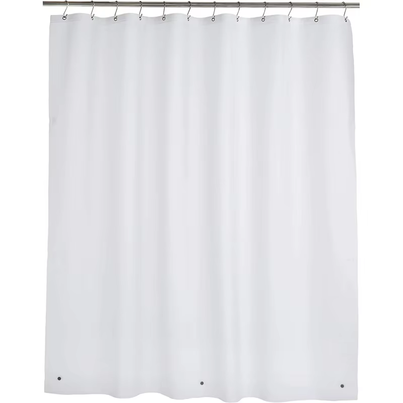 Peva waterproof shower curtain bathroom curtains for bathroom white color 180x18 cm 606310