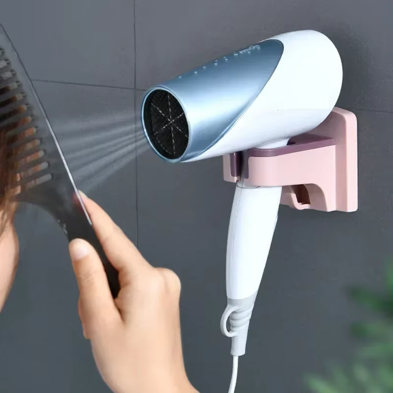 Wall-mounted Hair-dryer crunches, Bathroom Hair-dryer hook, Home ABS storage shelf, Bathroom Tailor & Storage