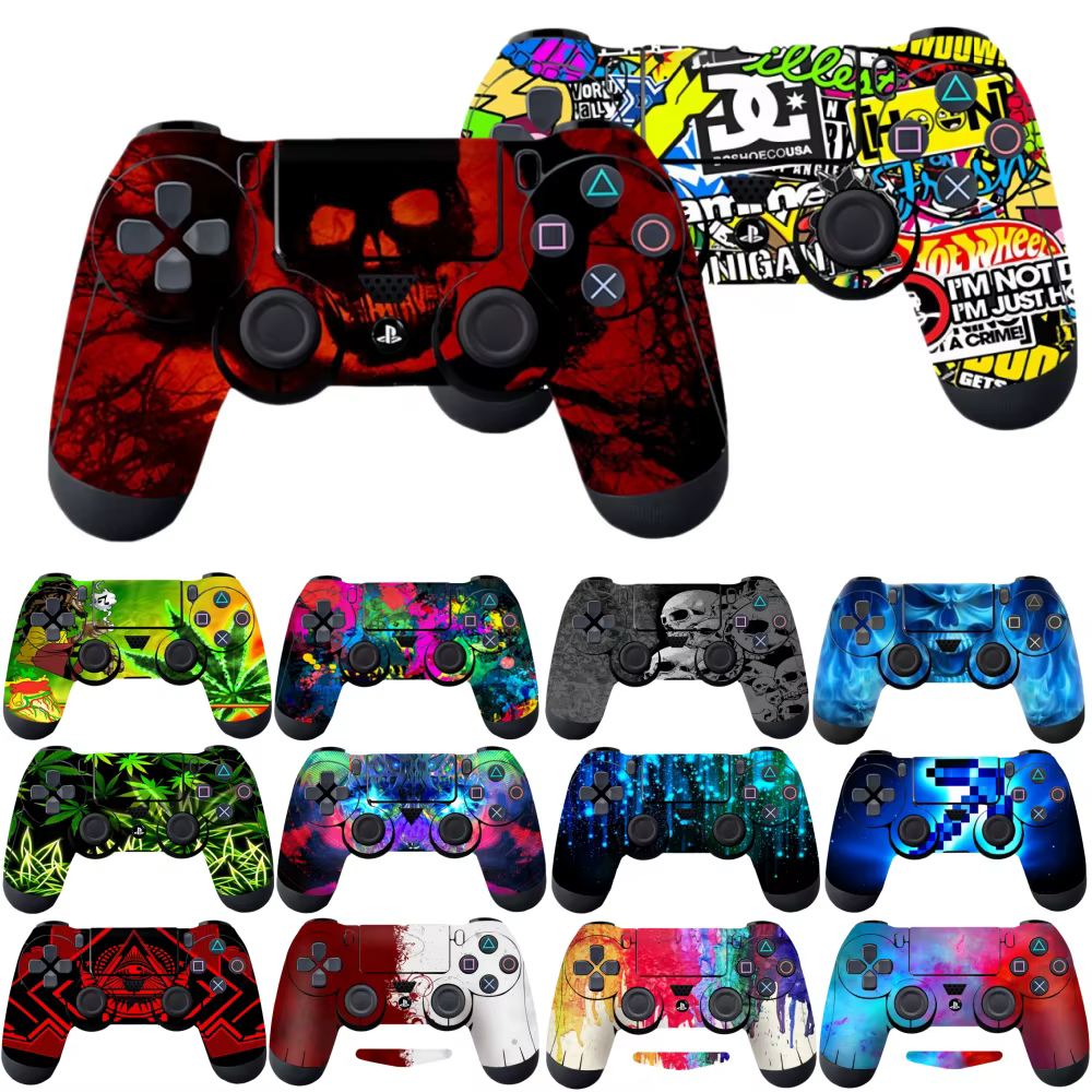 Anti-slip Dustproof Protective Skin Sticker For PlayStation 4 PS4 Game Joystick Controller Accessories Decoration Decal Stickers
