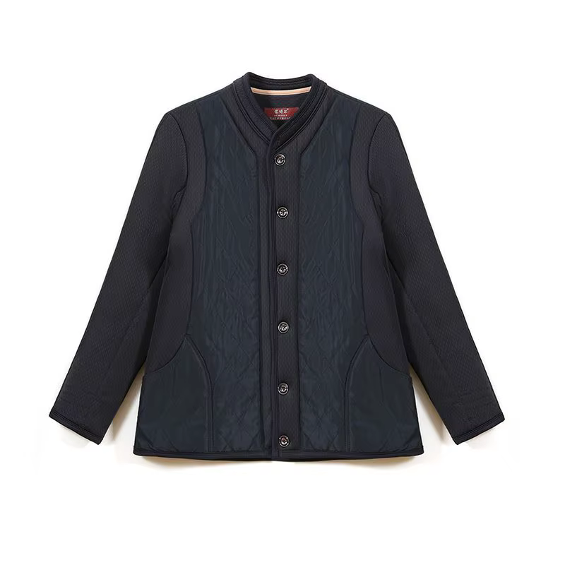 Men's Cotton Jacket Winter Camel Hair Middle-aged and Elderly Fathers' Cotton Jacket Grandfather's Warm Cotton Clothing Fleece-l