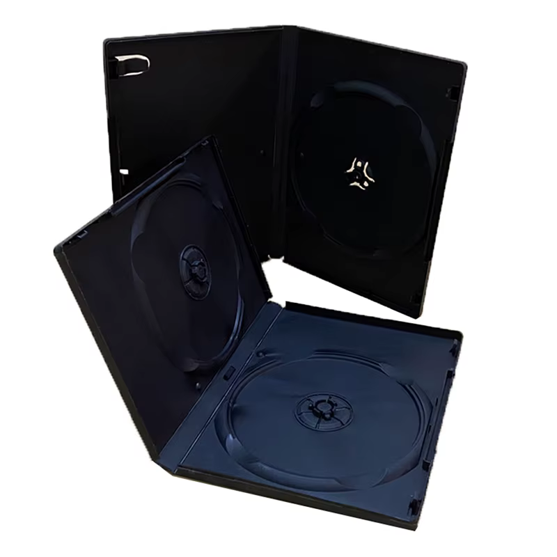 Plastic Black 14cm Thicken DVD Box Empty CD Case PP Plastic CD Case CD Case Capacity 1-2 Discs Packaging DVD Disc Storage Case