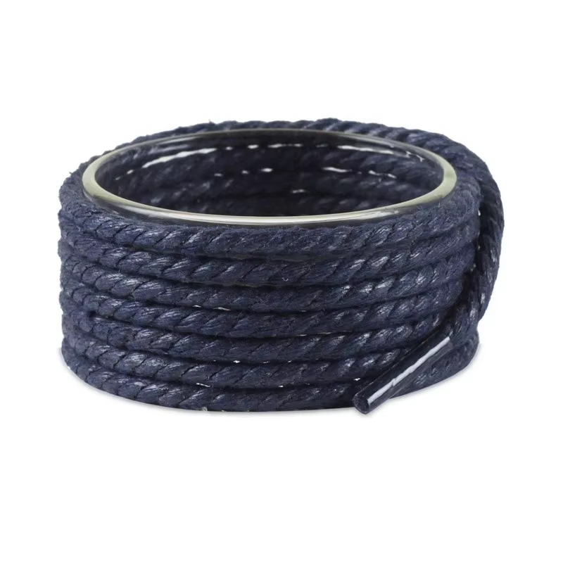 1 Pair Round Shoe Laces Leather Waxed Shoelaces Outdoor Leisure Boots Shoelace Adult Unisex Shoe Lace 60/90/120/150CM