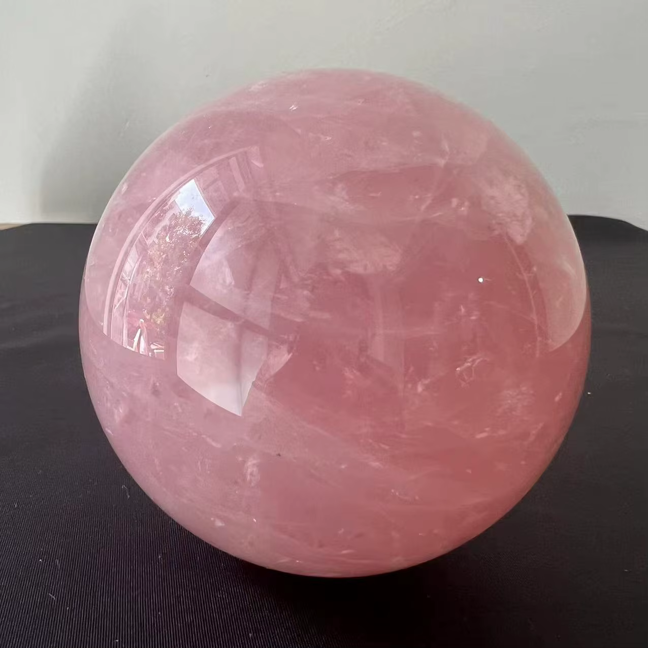 10-11cm Natural Rose Quartz Crystal Ball Polished Massage Sphere Ball Reiki Healing Room Decor Pink Crystal