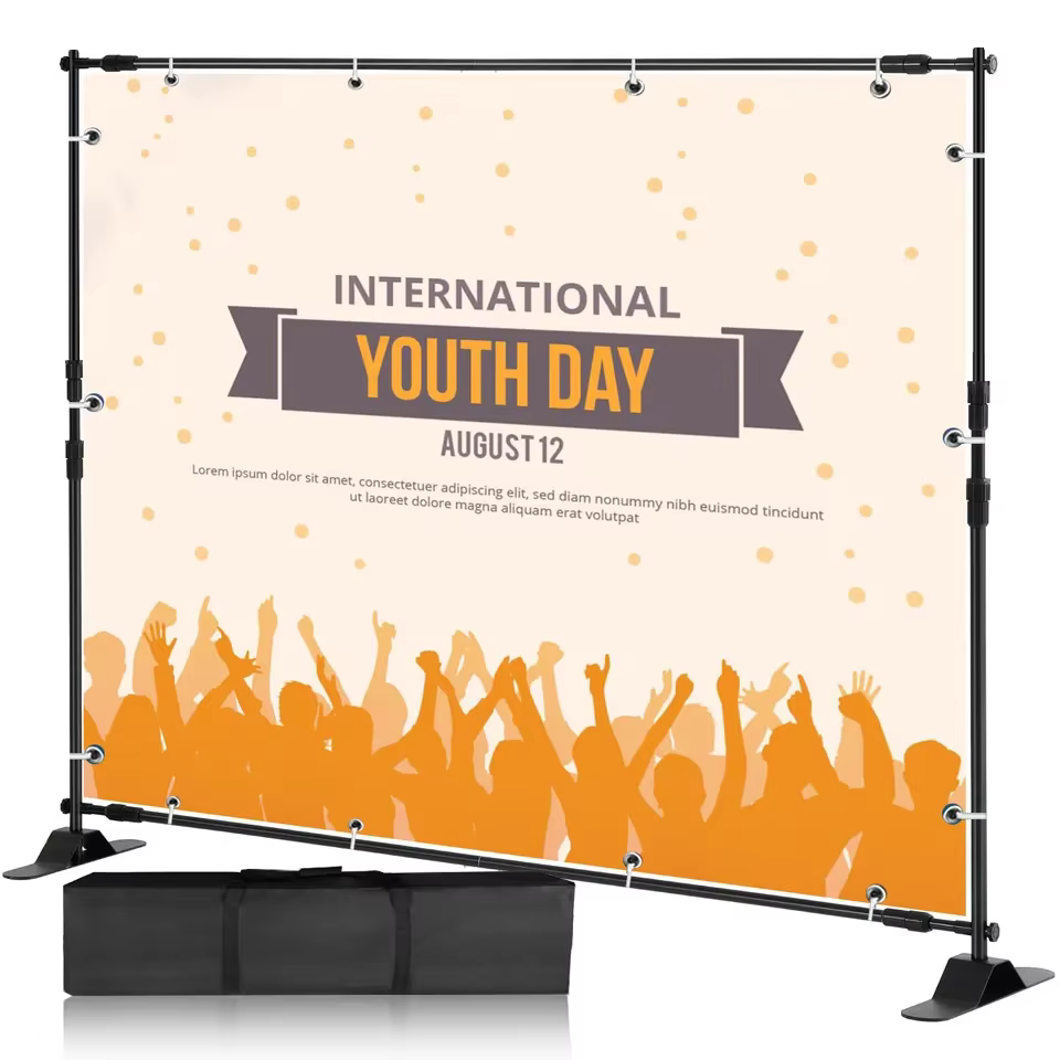 Background Stand Photo Frame Photography Double-Crossbar Wedding Outdoor Bithday Decoration School Photographic Backdrop Party