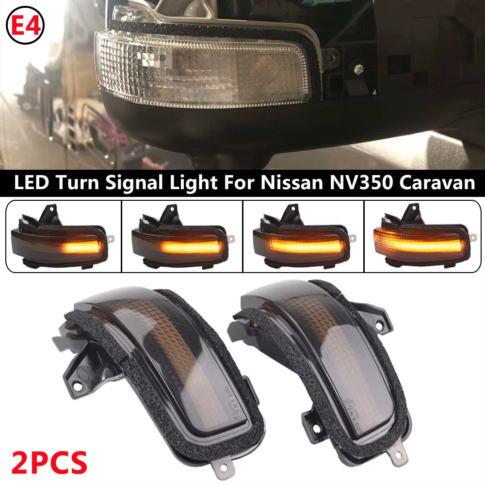 LED Dynamic Turn Signal Light Side Mirror Sequential Lamp Blinker Indicator For Nissan NV350 Caravan car styling