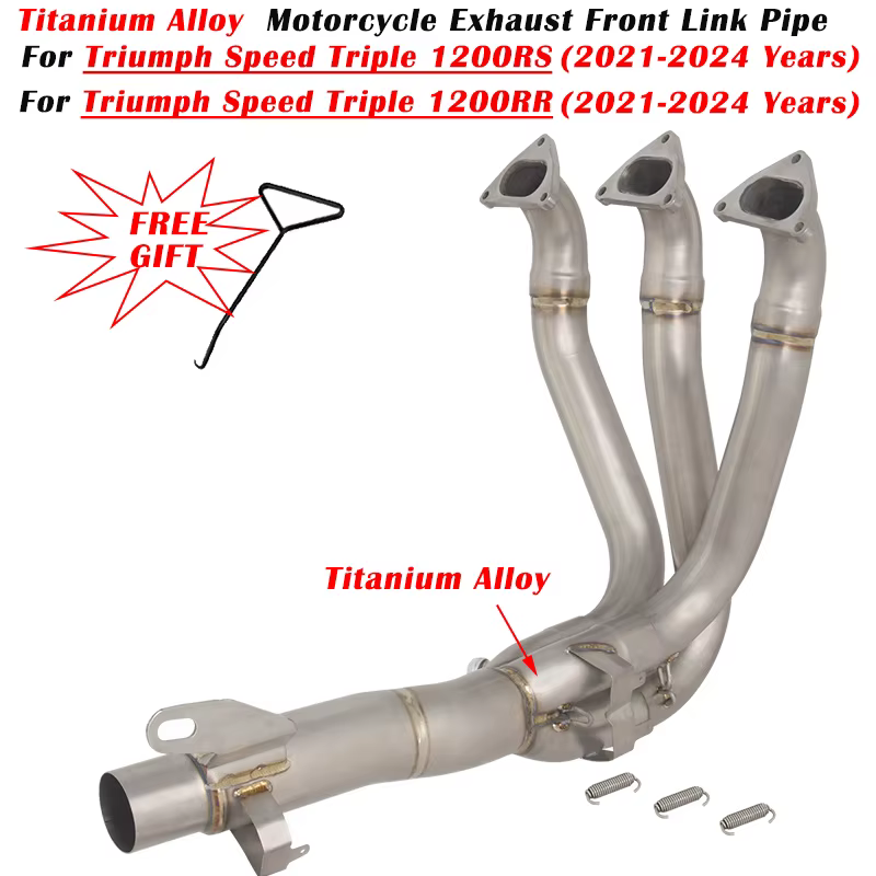 For Triumph Speed Triple 1200 RS RR 1200RS 1200RR 2021 - 2024 Motorcycle Exhaust Modified Muffler Titanium Alloy Front Link Pipe