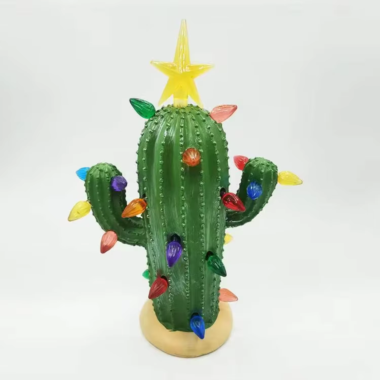 Wholesales Ceramic Christmas Cactus Light Decoration Southwestern Decor Cactus Art Cute Cactus Modern Vintage Tree