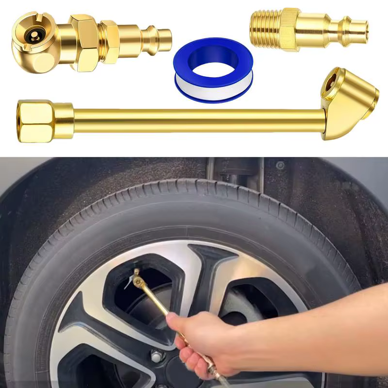 Air Chucks For Tires High Strength Air Chuck Set Air Chuck Fittings Practical Tire Inflator Chuck Closed Ball Air Chuck For Cars