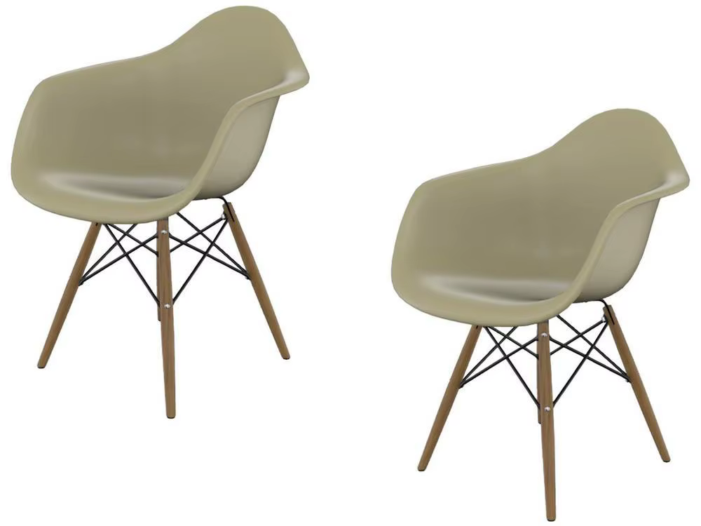 Tiffany Arm DSW 2 Pieces Polypropylene Emporium Chairs Set