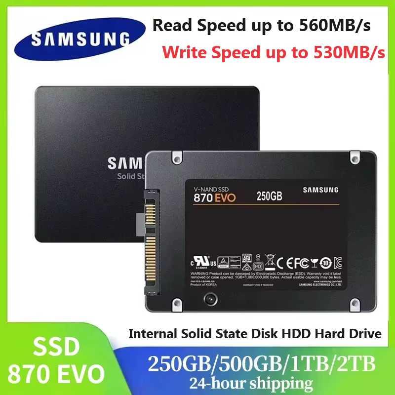 SAMSUNG SSD 870 EVO Internal Solid State Disk HDD Hard Drive SATA3 2.5 inch Laptop Desktop 1TB 2TB 250GB 500GB PC MLC disco duro