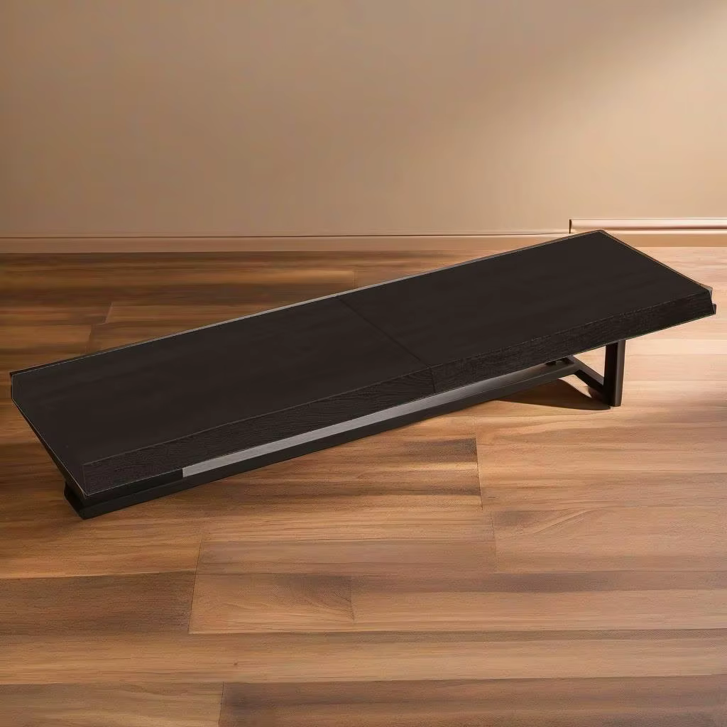 Dark Brown Solid Oak Wall Shelf 140x40x(2-6) cm - Durable Treated Wood for Home Decor