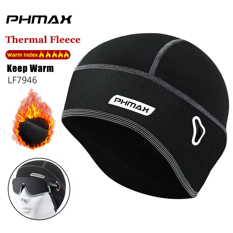PHMAX Winter SKi Cap Thermal Fleece Cycling Cap MTB Bike Bandana Headband Outdoor Sports Running Hiking Cycling Helmet Hat