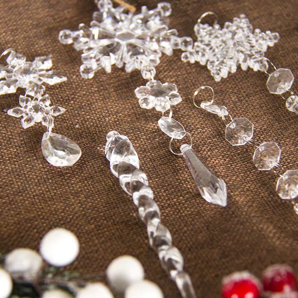 Christmas Tree Transparent Snowflake Angel Christmas Ball Hanging Ornaments Party Supplies DIY Gifts Xmas Decoration New Year