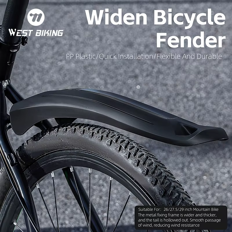 WEST BIKING Mountain Bike Fender Set Widen Extension Mud Protector Metal Fixed MTB Fenders Stable Mud Flaps Bicycle Accessories