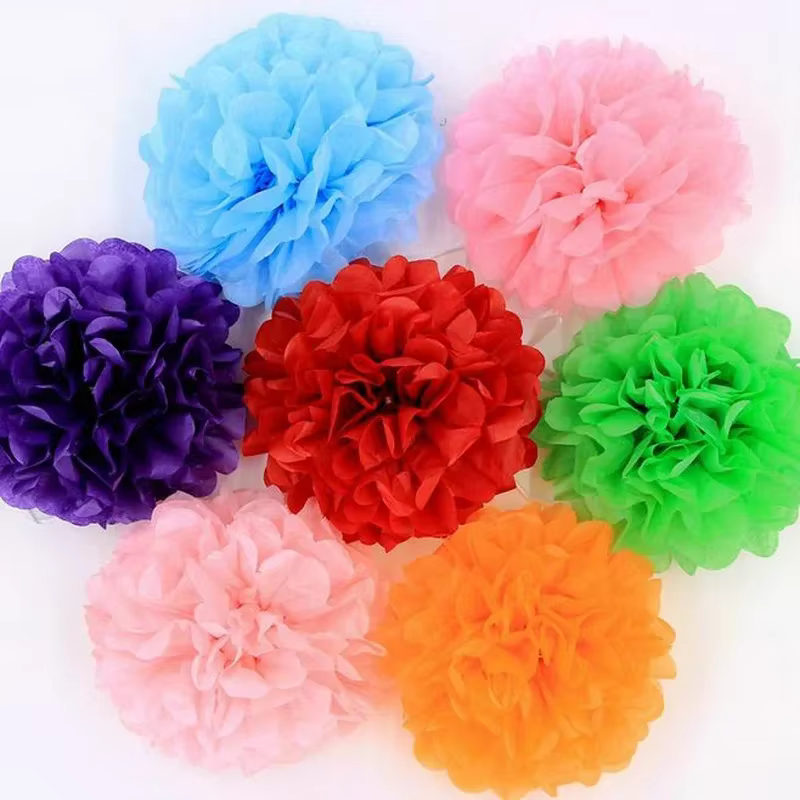 8'' 20cm Wedding Decoration Events Accessories Pom Pom Tissue Paper Pompom Ball Party Supplies BabyShower Christmas Party Decor