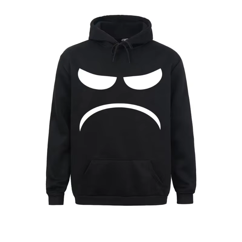 Crazy smile simple sweatshirt adult humor men's hoodie graphic jumper long sleeves