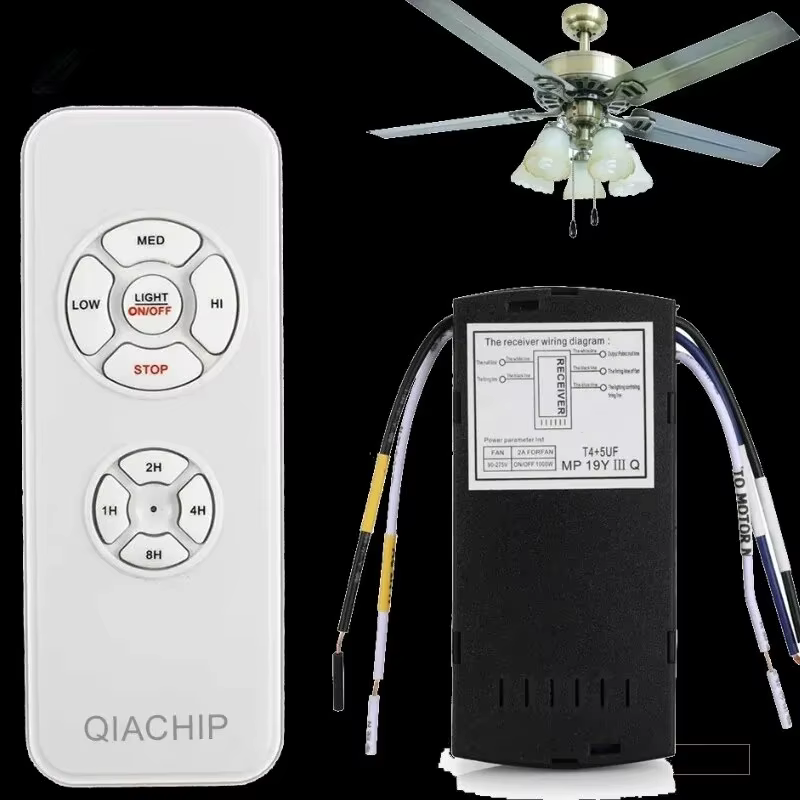 GERMA Universal Ceiling Fan Lamp Remote Control Kit AC 110-240V Timing Control Switch Adjusted Wind Speed Transmitter Receiver