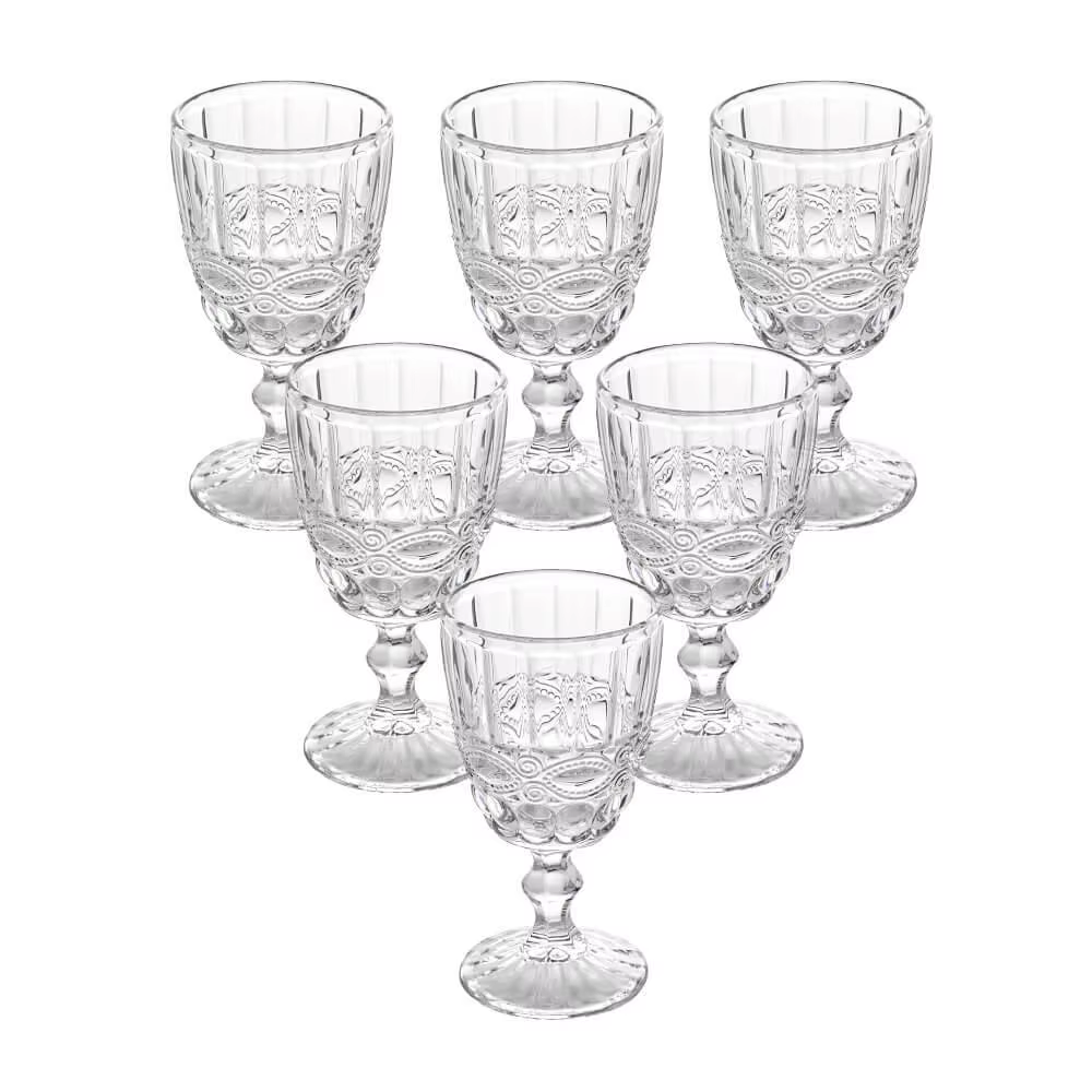 Glass Cups Madrid 360ml 6 Pieces-Casambiente