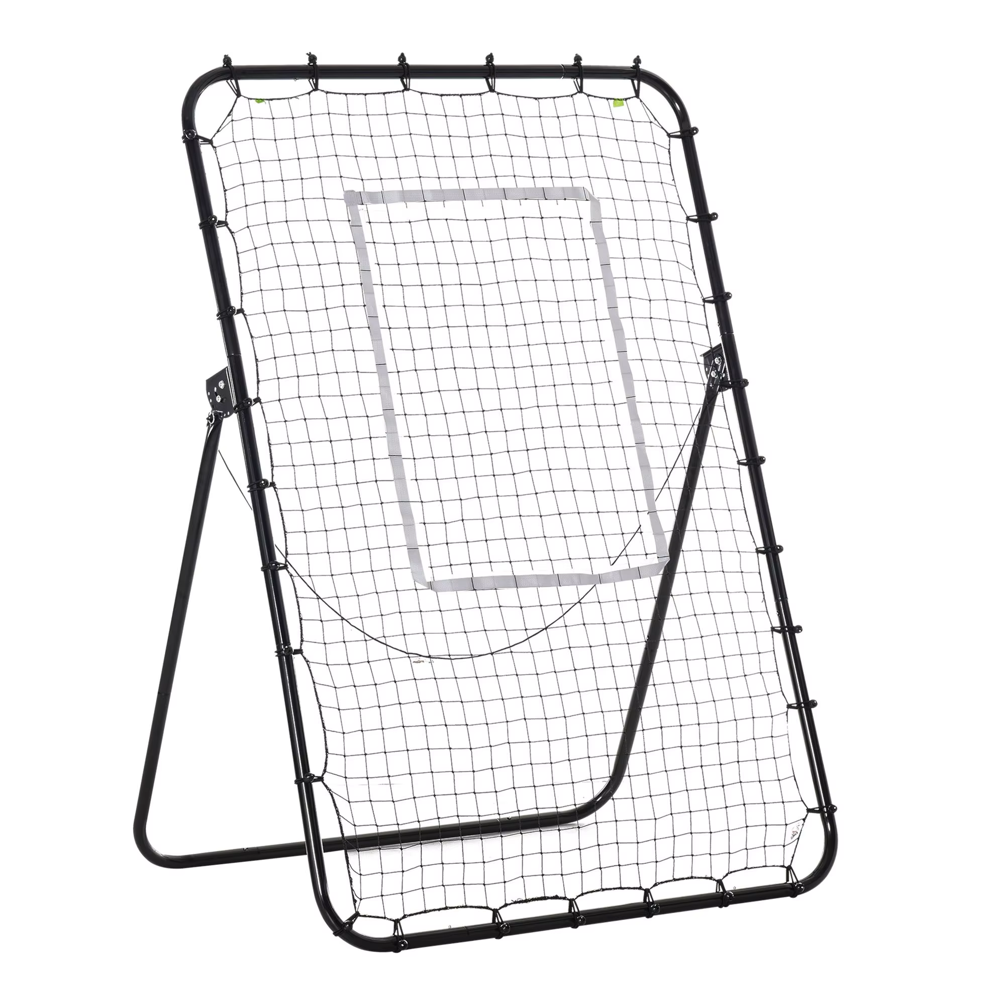 HOMCOM 4 Angle Height Adjustable Metal Rebounder Folding Bounce Net for Football Training Tennis Baseball Sports 123x73x178,5 cm