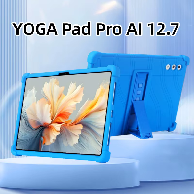 Silicon Airbags Shockproof Cover For Lenovo Yoga Pad Pro AI (TB520FU) 12.7" Tablet Case Multi-Angles Adjustable Stand Funda