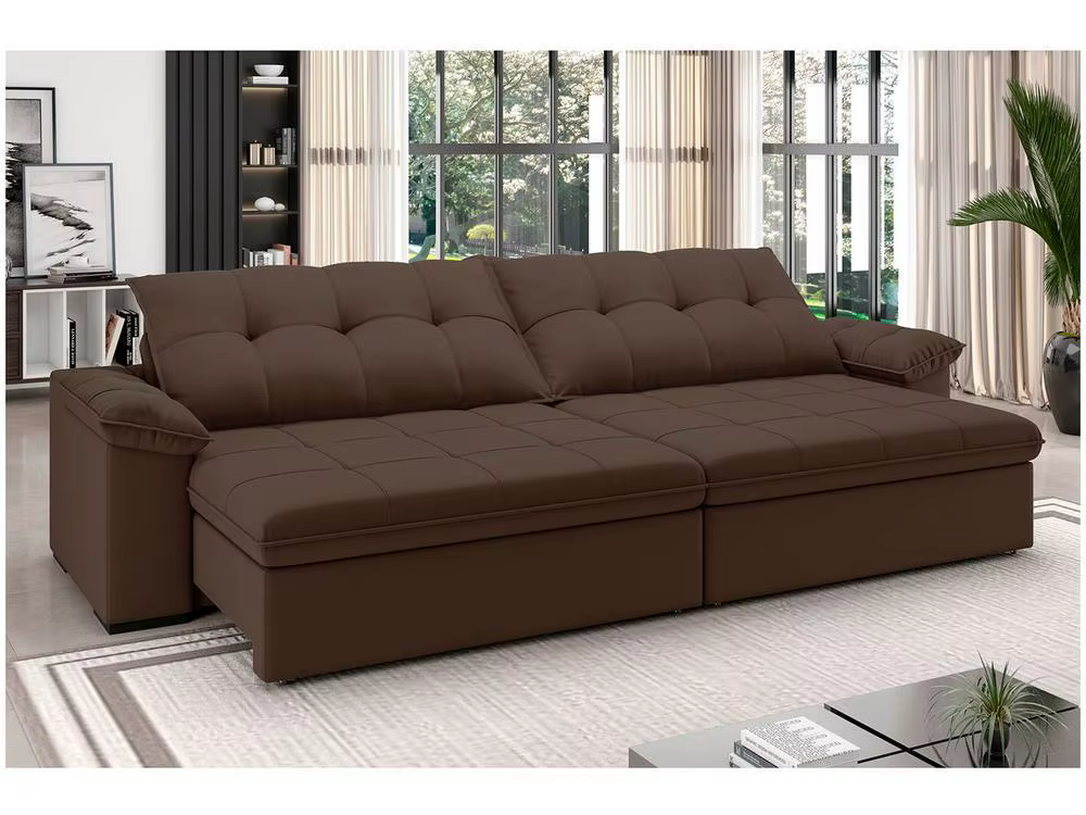 Sofa 4 Seater Retractable Reclining Suede Velvet Triiton Flexforma Upholstery