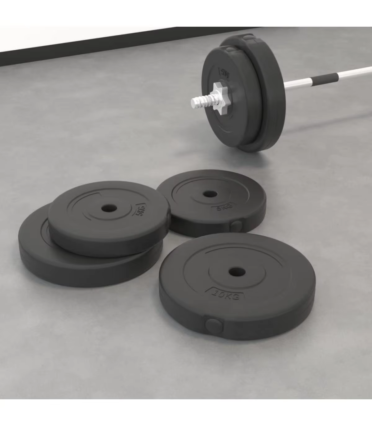 Free weight plates of weights 4 PCs cement 30 kg