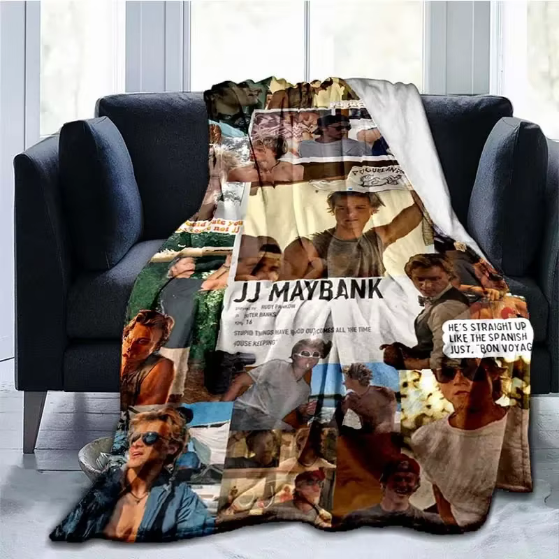 Rudy Pankow JJ Maybank Blanket Flannel Plush Blanket Soft Warm Movie Blanket Bedroom Living Room Sofa Blanket Blankets for Beds