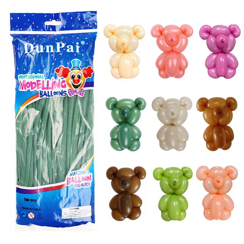 100pcs 260 Thickened 1.8g Retro Magic Balloon Versatile Latex Strip Balloon Art Festival Performance Party Decoration Supplies