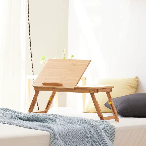 Daily bamboo wood bed angle adjustable bed table 50cm