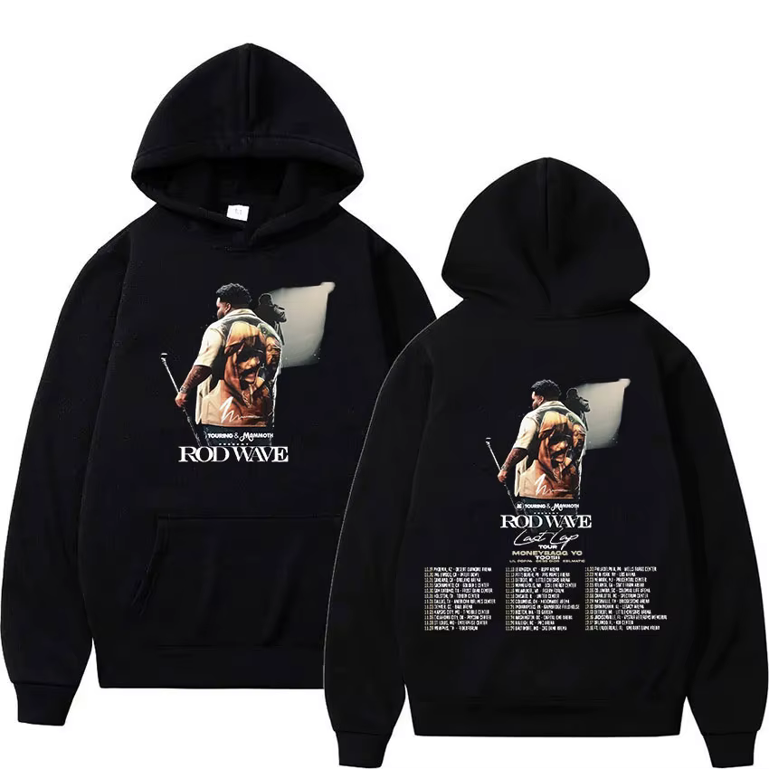 Rod Wave Last Lap Tour 2024 New Album Hoodie Men Women Hip Hop Fashion Oversized Sweatshirt Rap Retro Pullover Hooded Streetwear