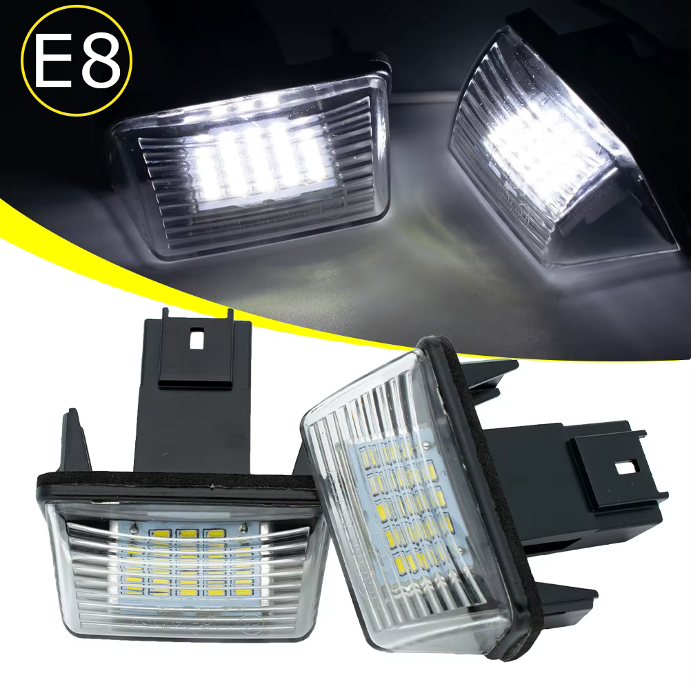 2pc LED License Number Plate Light For Citroen C3 C4 C5 Berlingo Saxo Xsara Picasso For Peugeot 206 207 306 307 308 5008