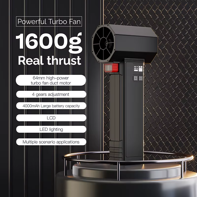 4000mAh 1.6KG Thrust Air Blower Handheld Turbo Jet Fan Powerful Brushless Motor Superstrong Dust Blower Cleaning Tool