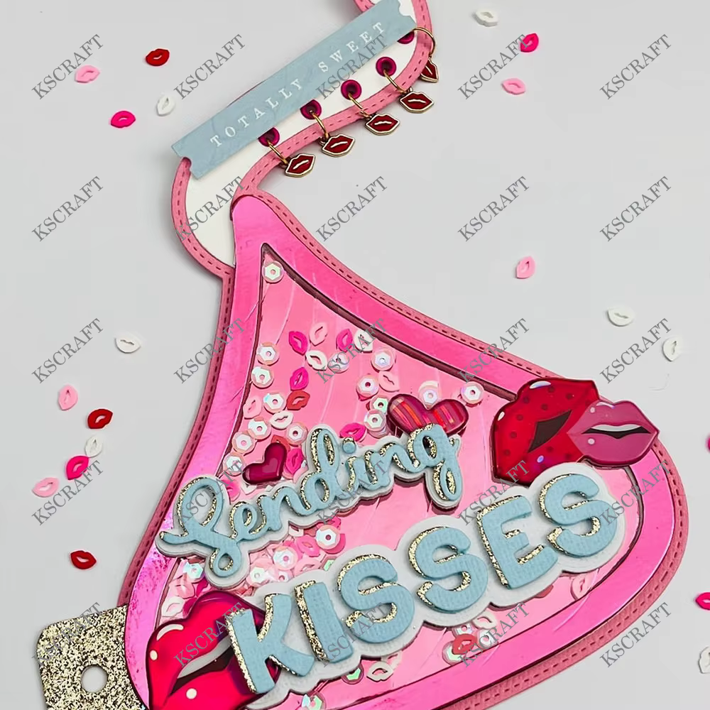 KSCRAFT Valentine Mini Album Cutting Dies Stencils for DIY Scrapbooking Decorative Embossing DIY Paper Cards