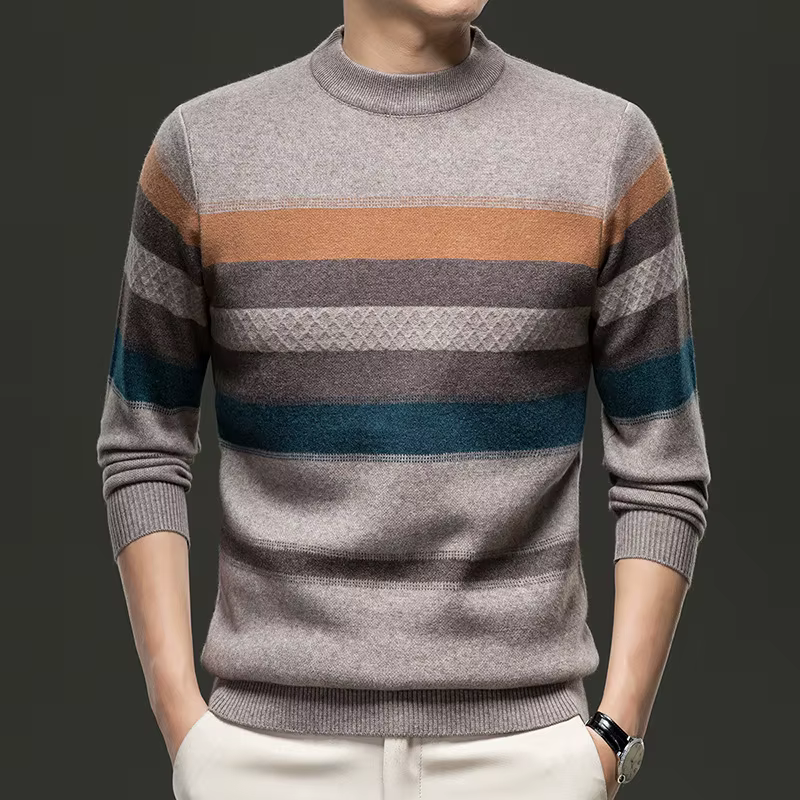 Trend In Men's Scrap Mok Neck Knit Winter Daily Look Essential Thames KN1974