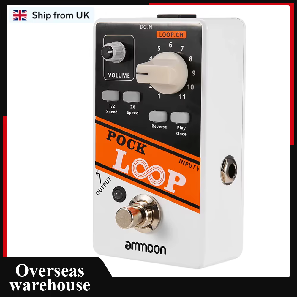 ammoon POCK LOOP Looper Guitar Effect Pedal 11 Loopers Pedal Loop Electric Guitar Pedal Reverse True Bypass Guitar Accessories
