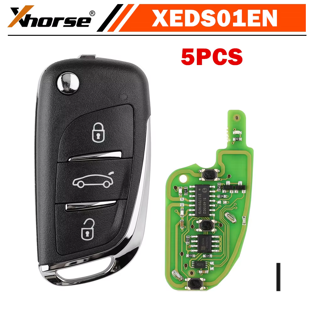 5PCS/LOT Xhorse XEDS01EN DS Style Super Remote 3 Buttons with Built-in Super Chip Transponder English Version