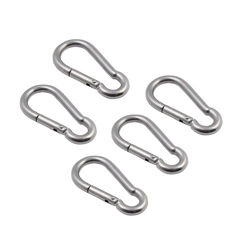 Carabiner Hook Marine Stainless Steel 50mm 60mm 70mm 80mm Length Large Heavy Duty Stainles Carabiner