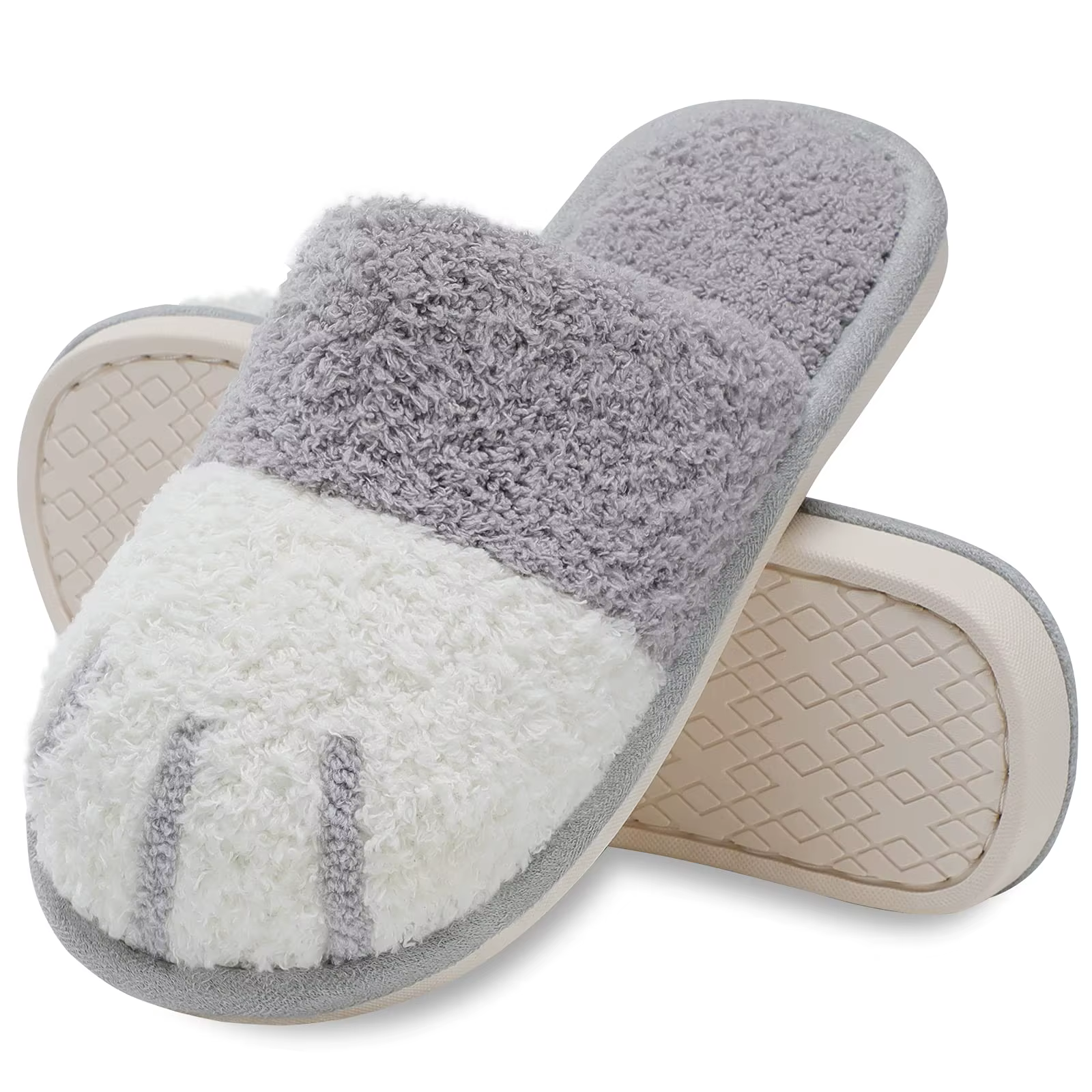 Crestar Women's Cat Paw Cozy Slippers Indoor Warm Gifts for Women Men with Memory Foam Trendy Cute Fuzzy Winter House Shoes