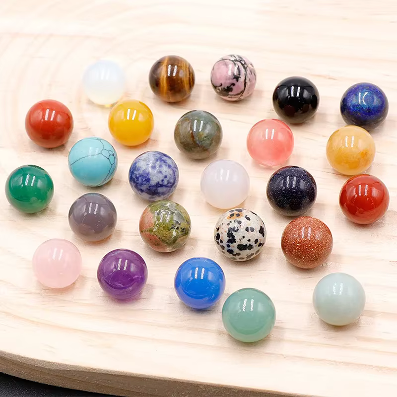 16mm Natural Stone Agate Gemstone Polished Sphere Reiki Healing Crystal Rocks Ball Mineral Collection Decoration