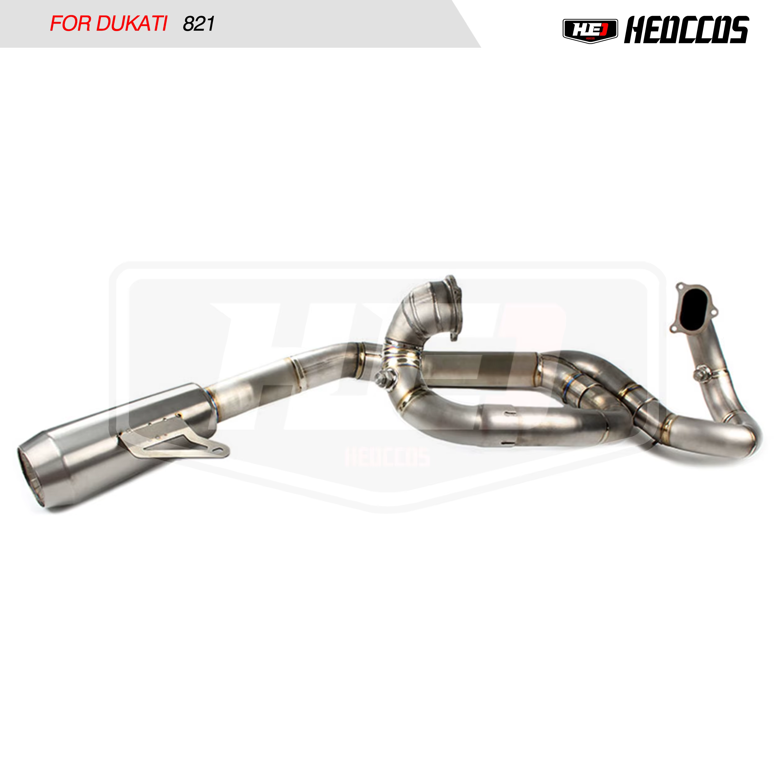 HEO Titanium Alloy Exhaust For DUCATI 821 Exhaust Silencer Front Pipe Manifold Catback Tail Pipe
